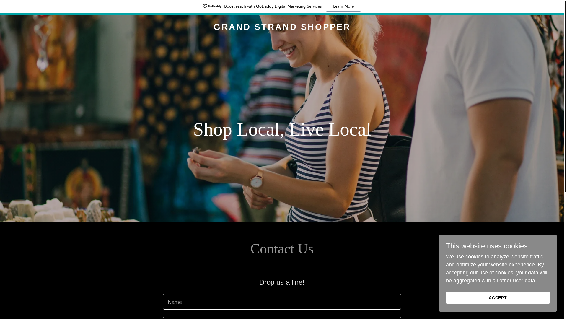 website screenshot of https://grandstrandshopper.com/