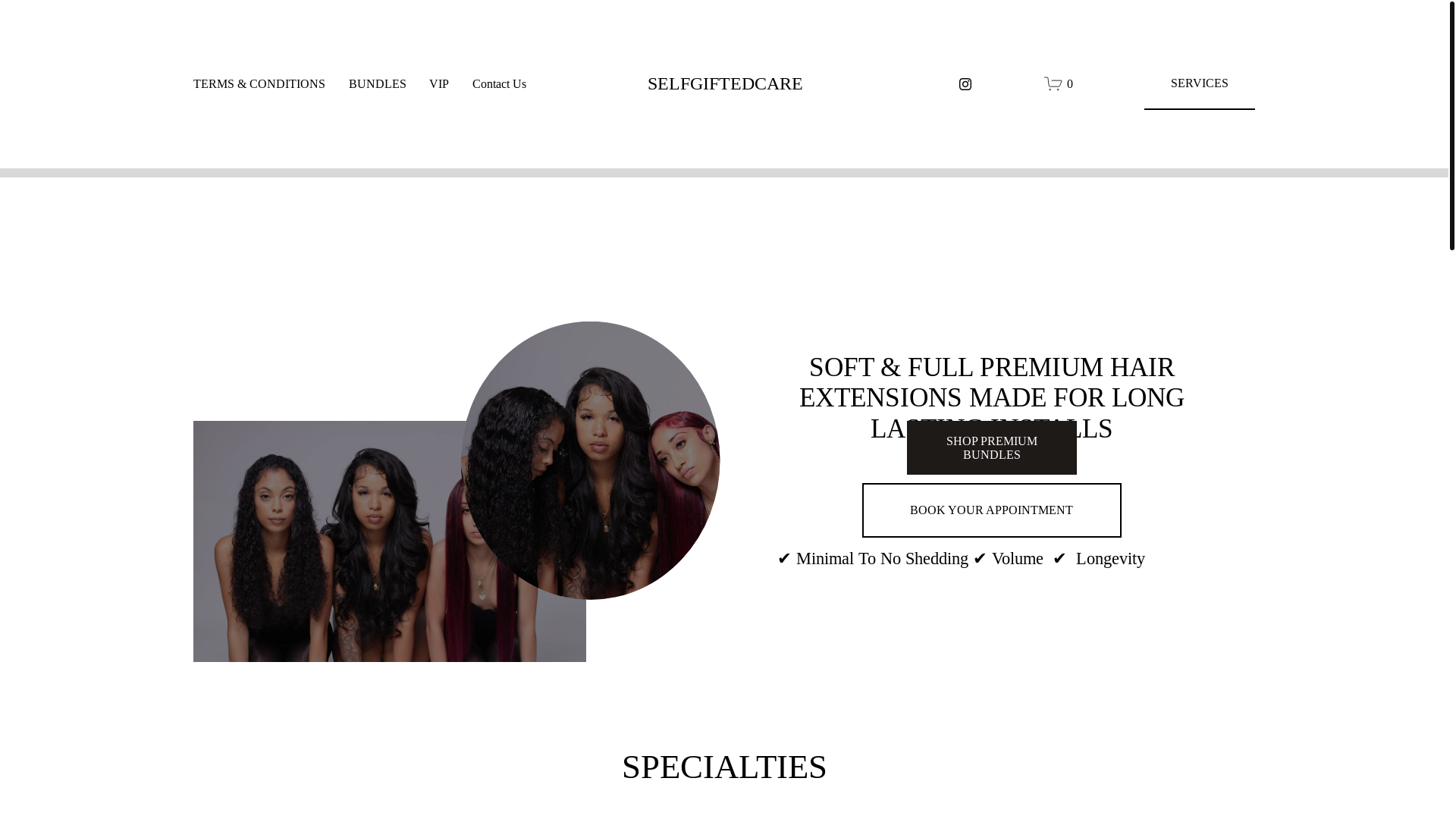 website screenshot of https://selfgiftedcare.com/