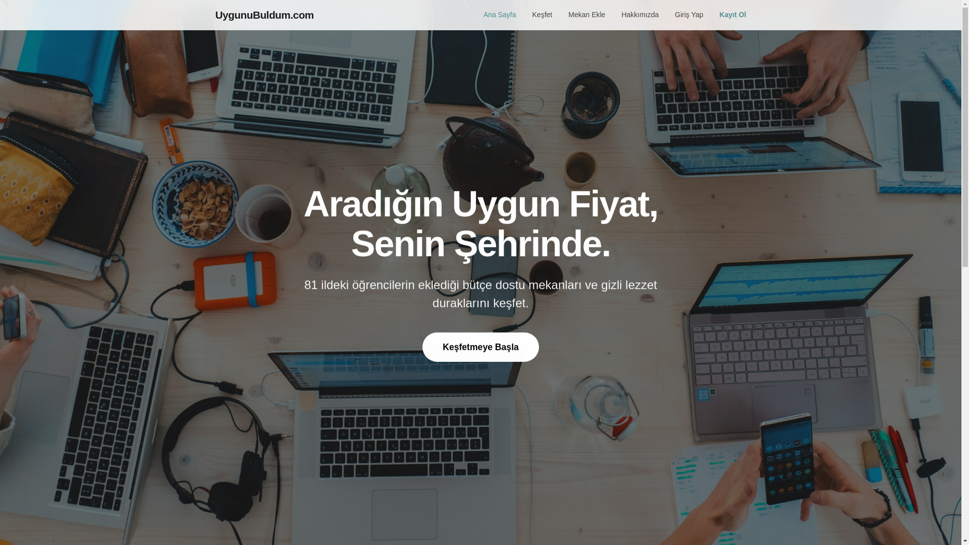 website screenshot of https://uygunubuldum.com/