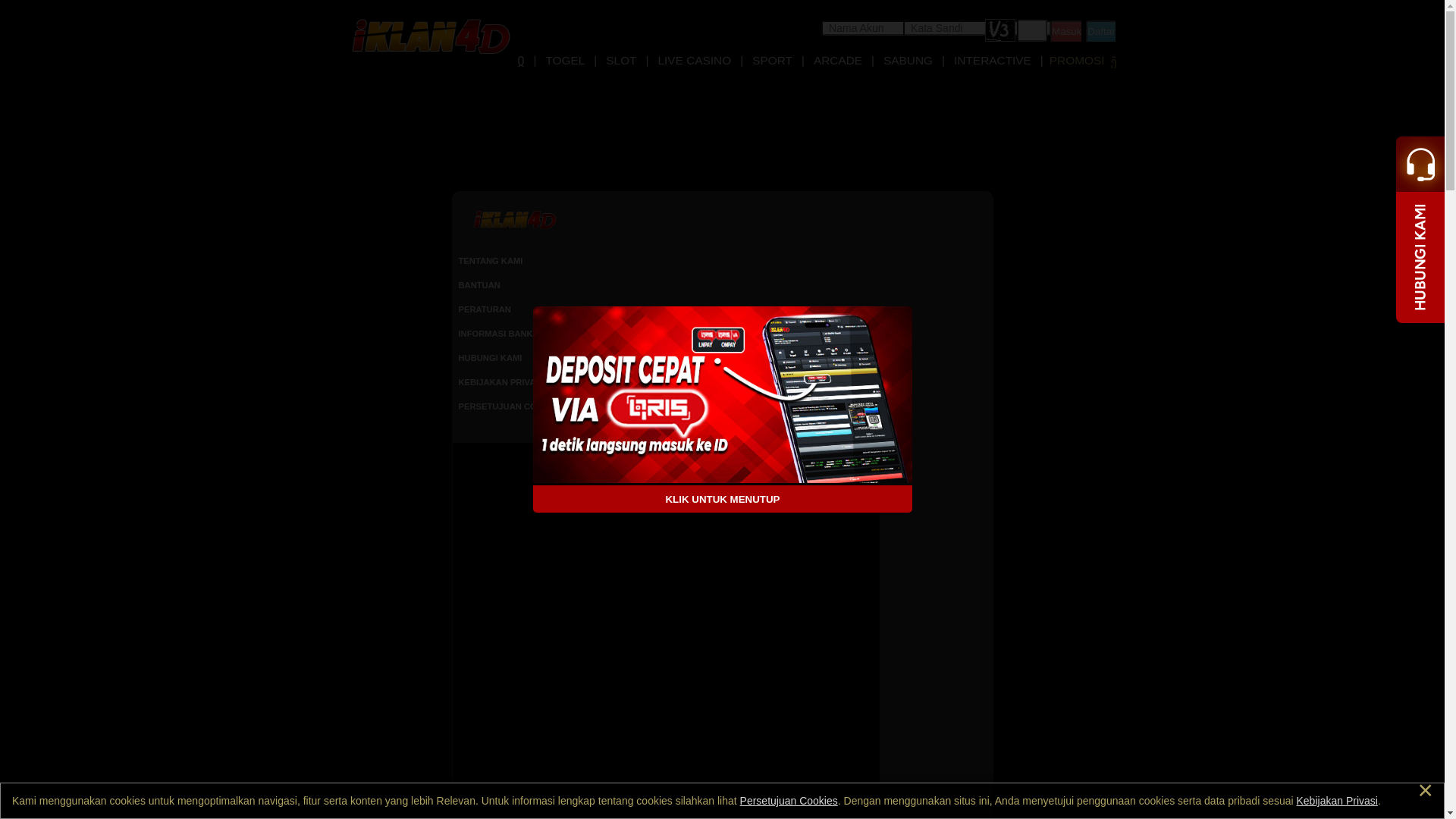website screenshot of https://winiklan4d.my/