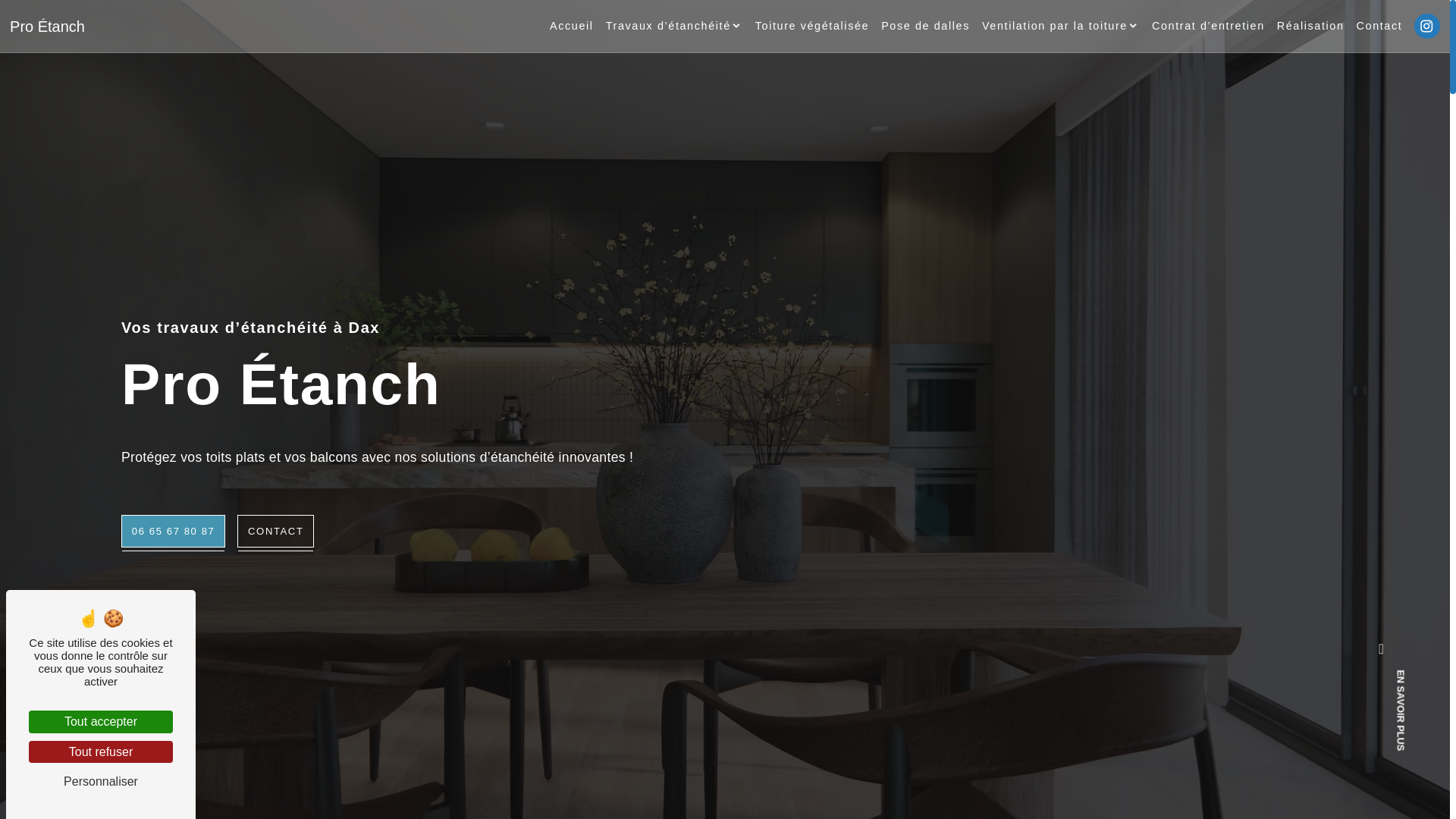 website screenshot of https://pro-etanch-40.fr/