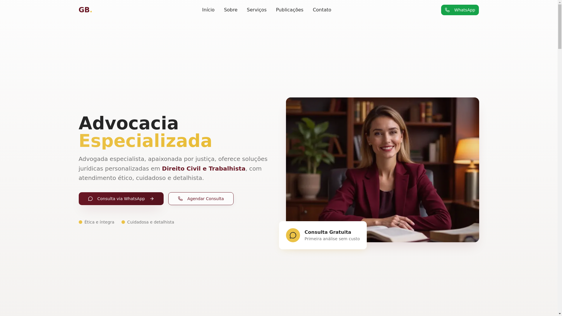 website screenshot of https://gabrielabrito-advocacia.com.br/