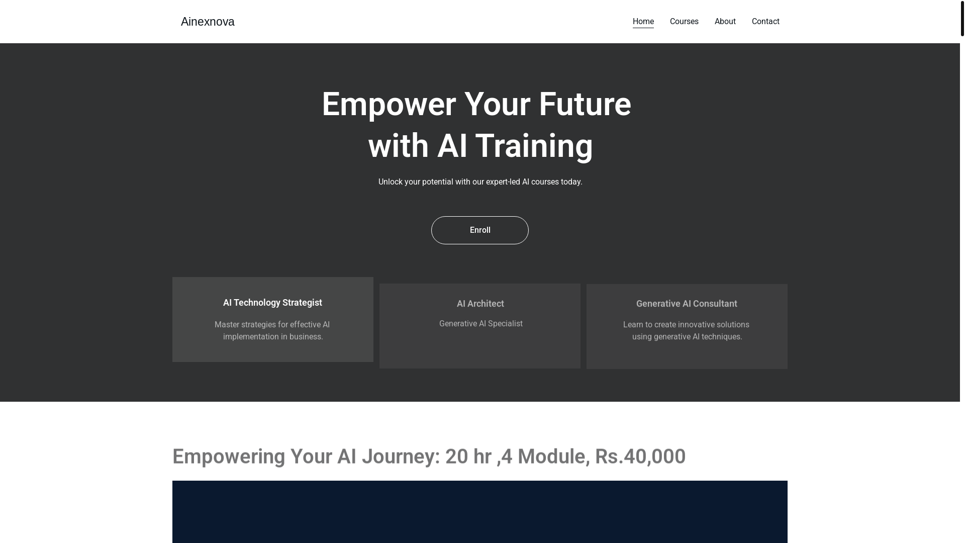 website screenshot of https://ainexnova.pro/