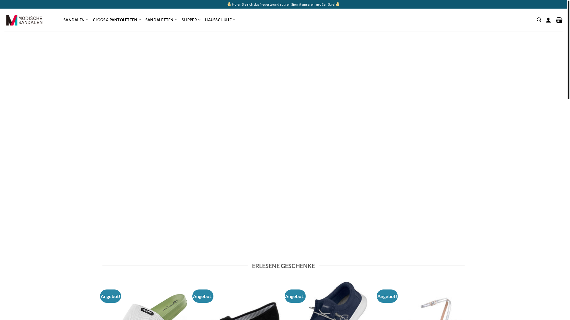 website screenshot of https://modischesandalen.com/