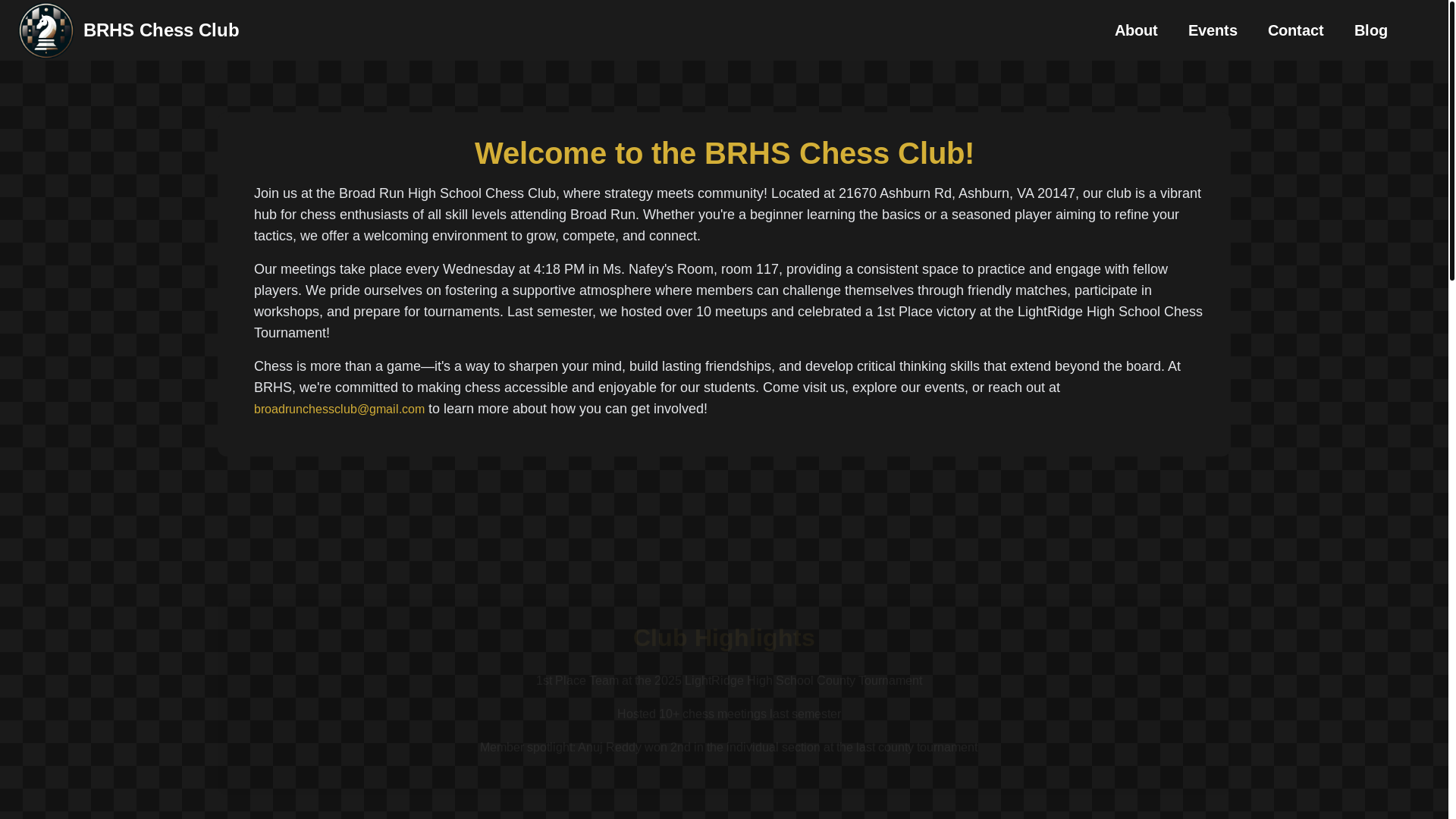 website screenshot of https://brchessclub.me/
