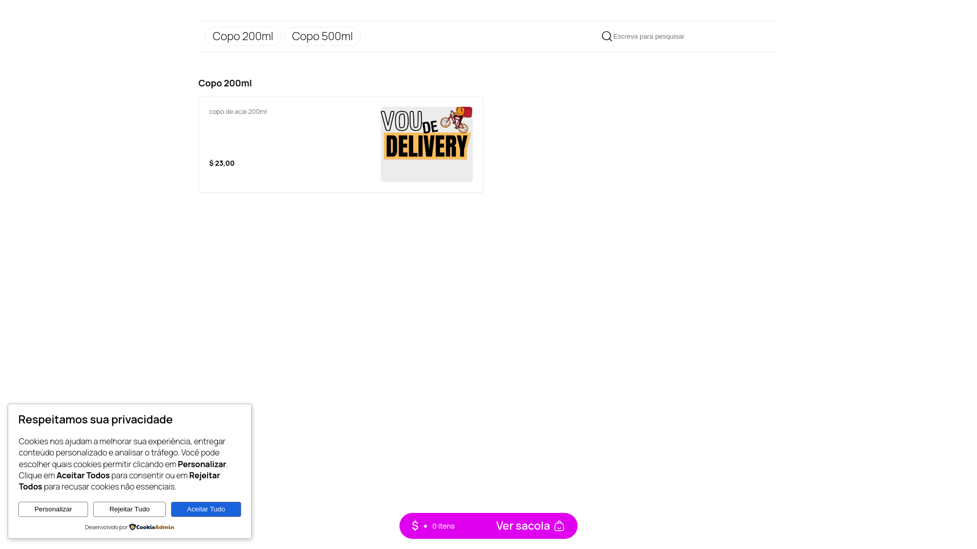 website screenshot of https://mixdoacai.com.br/