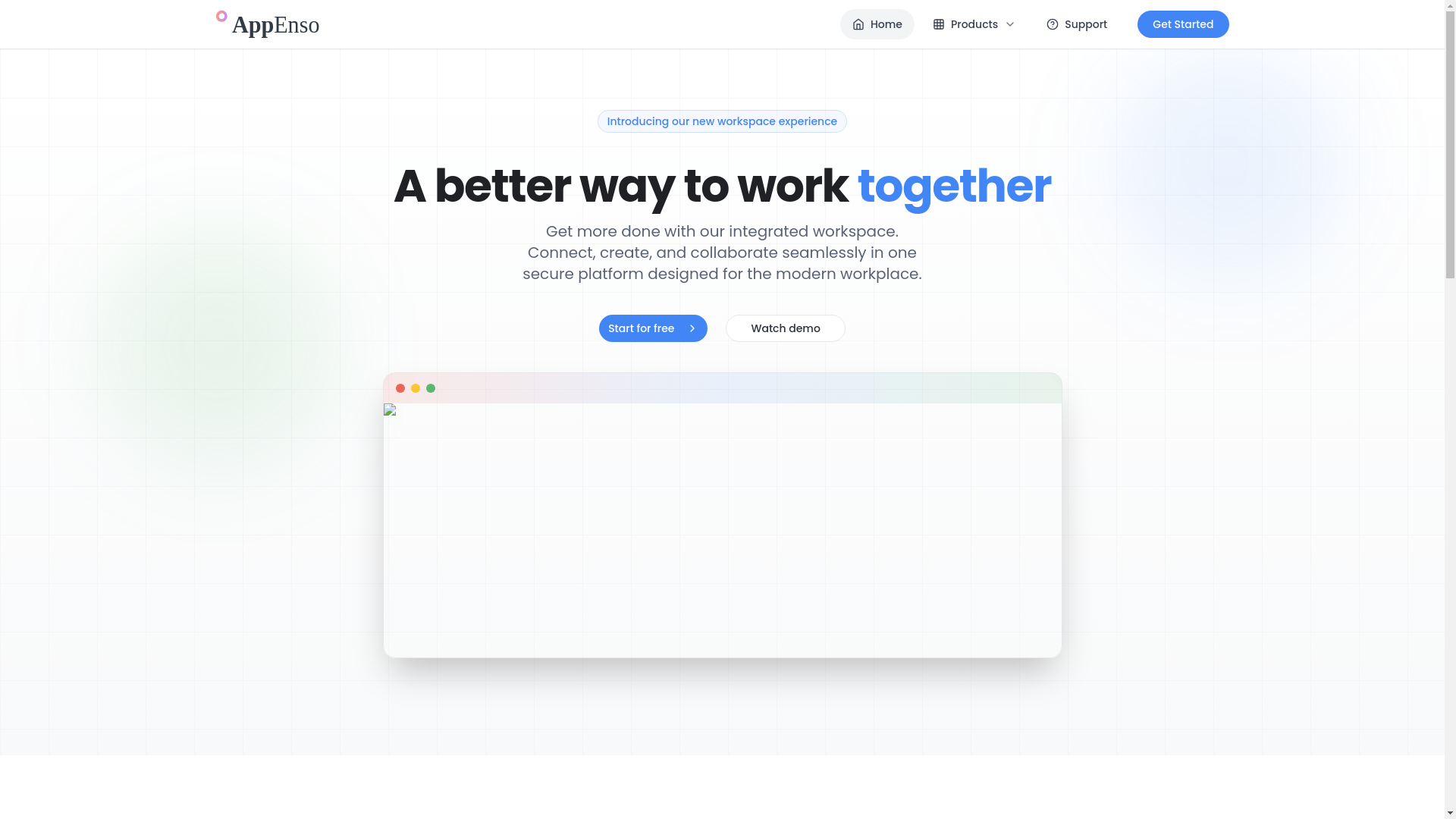 website screenshot of https://appenso-com.pages.dev/