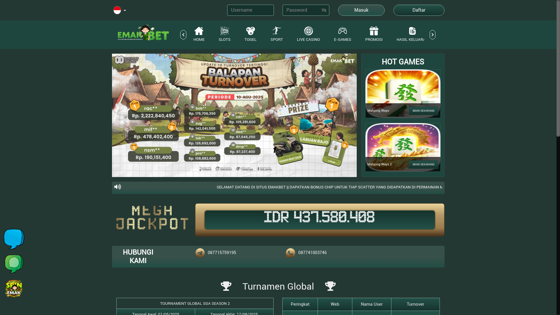 website screenshot of https://emakexclusive.site/