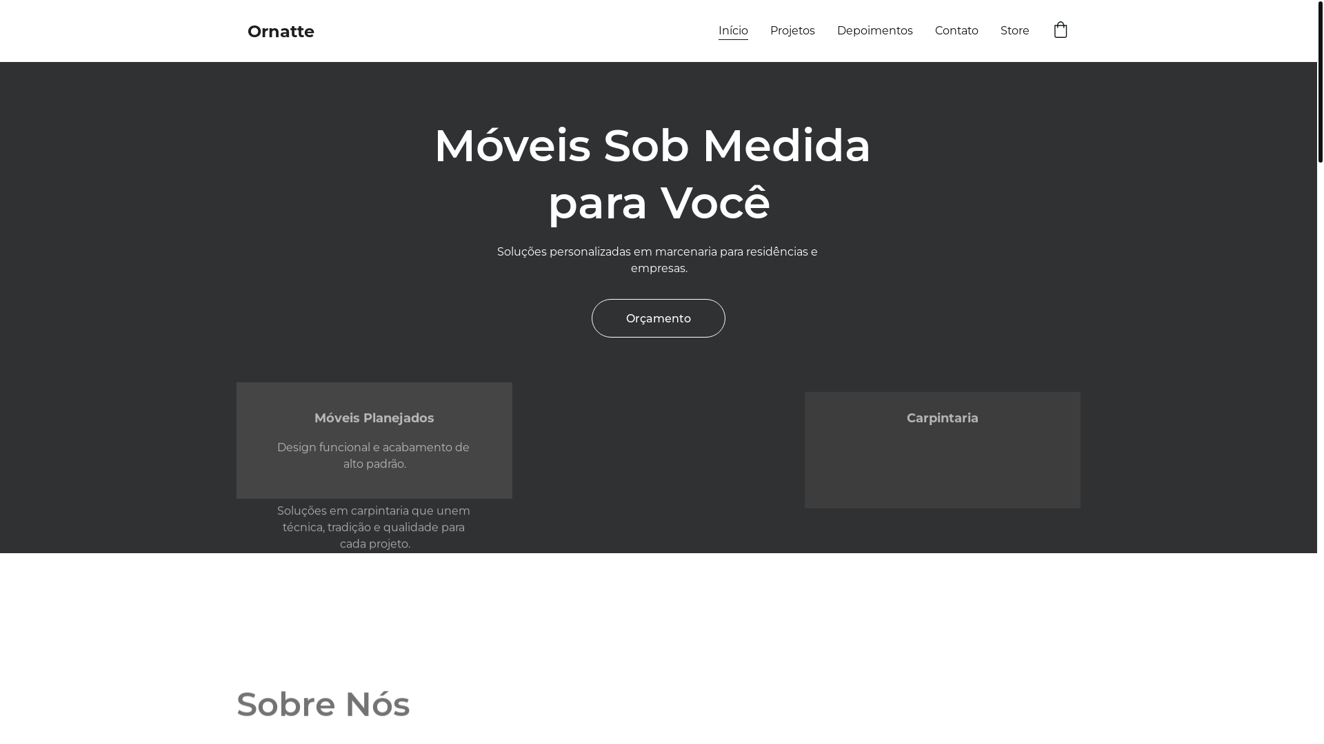 website screenshot of https://ornattemarcenaria.com.br/