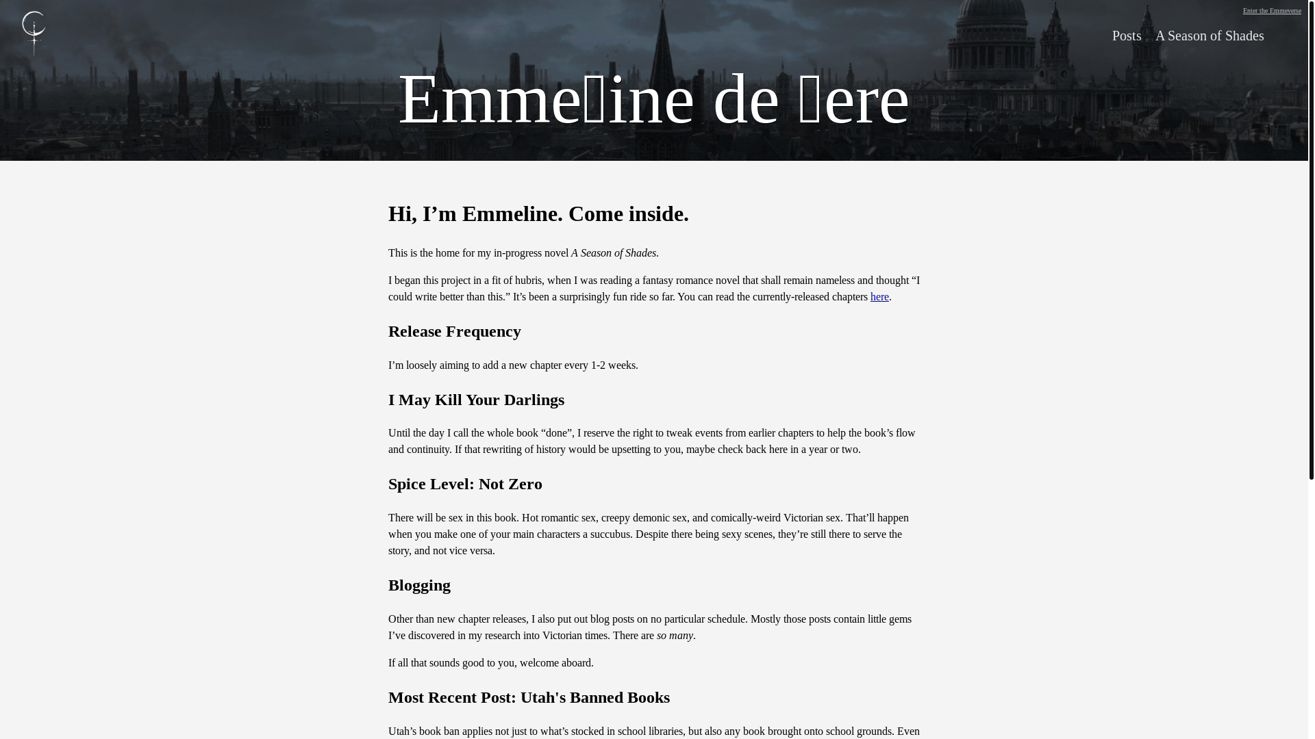 website screenshot of https://emmelinedevere-com.pages.dev/