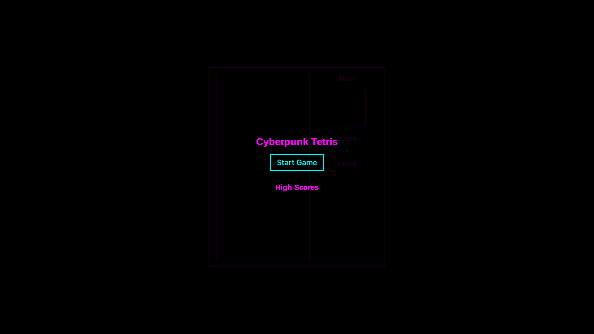 website screenshot of https://neon-tetris.pages.dev/