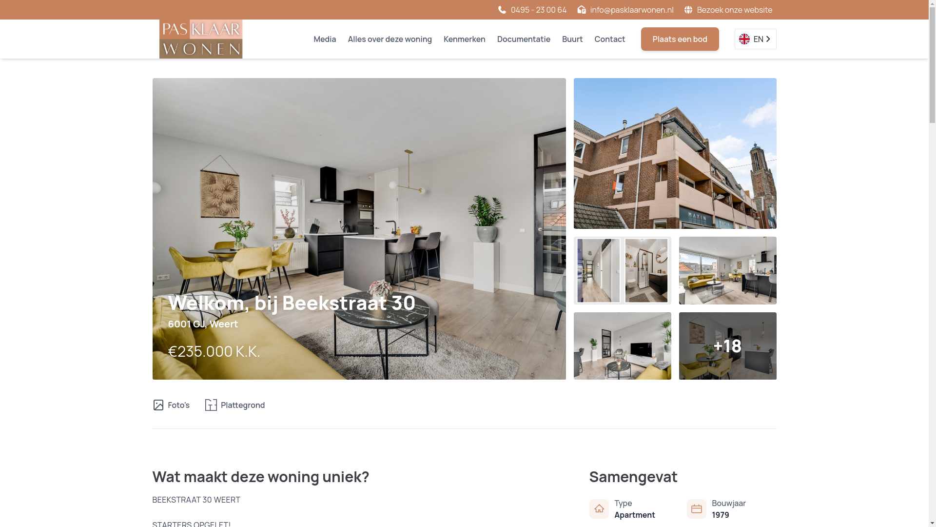 website screenshot of https://beekstraat30.nl/
