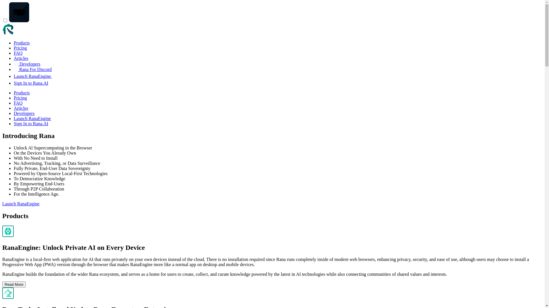website screenshot of https://rana-ai.pages.dev/