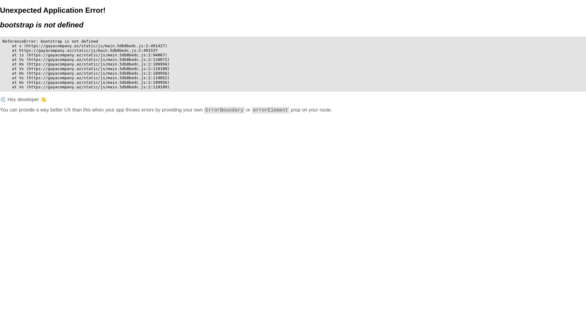 website screenshot of https://gayacompany.az/