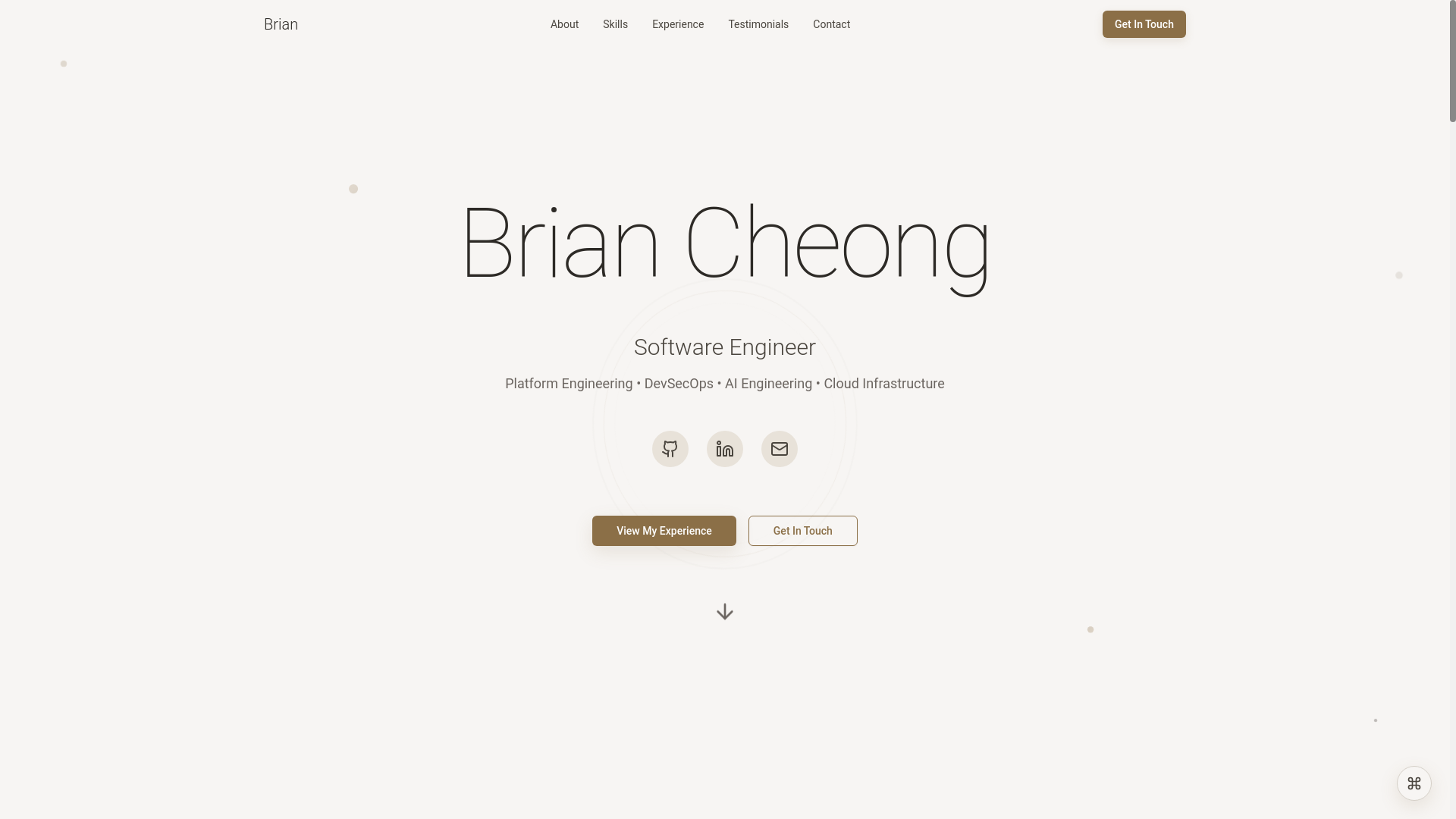 website screenshot of https://briankcheong.com/