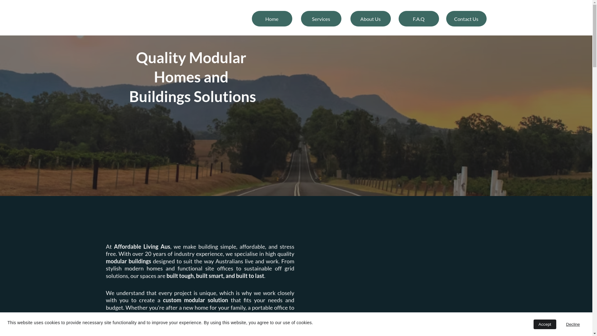 website screenshot of https://affordablelivingaus.com/