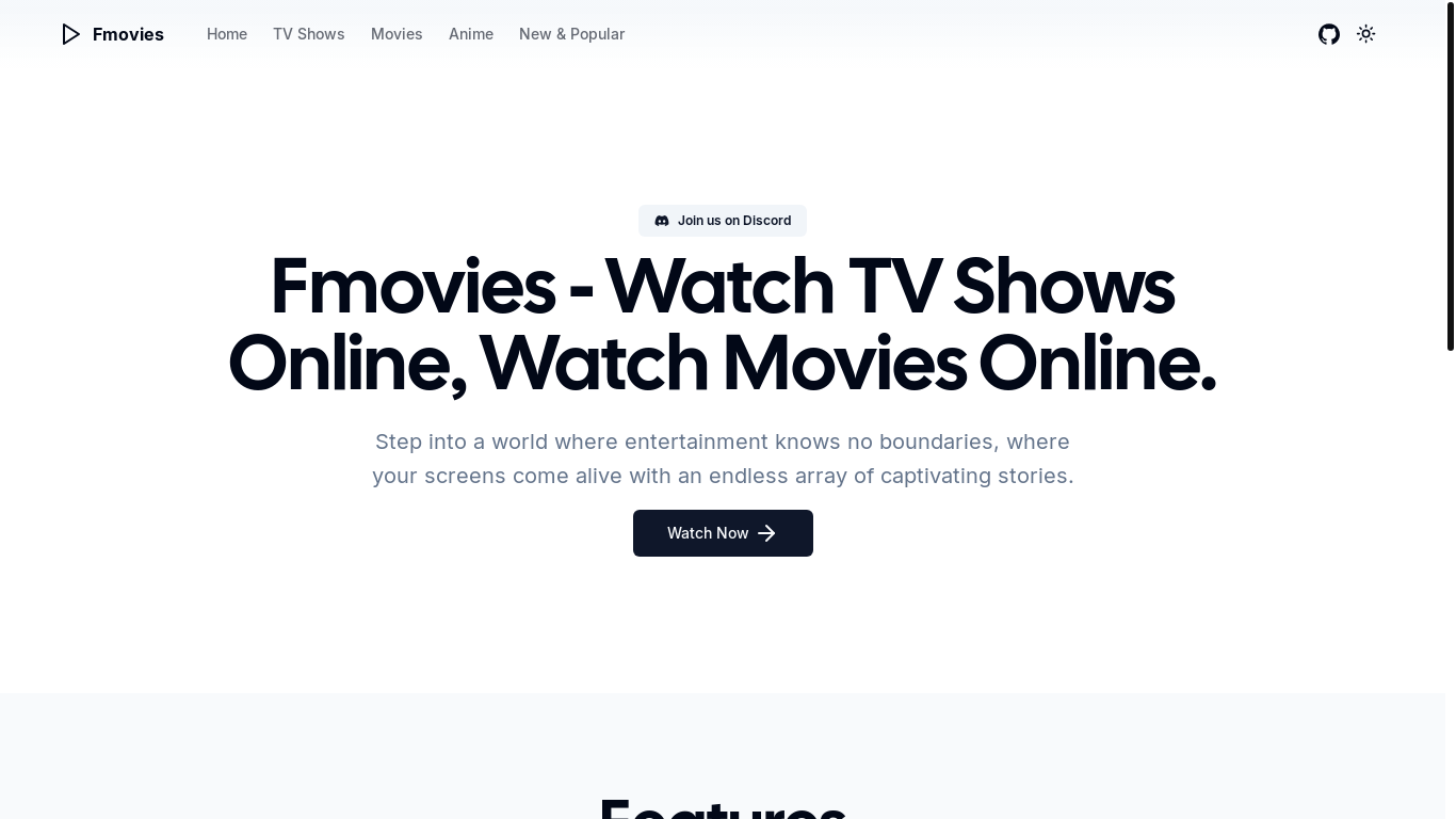 website screenshot of https://fmoviesto.lol/