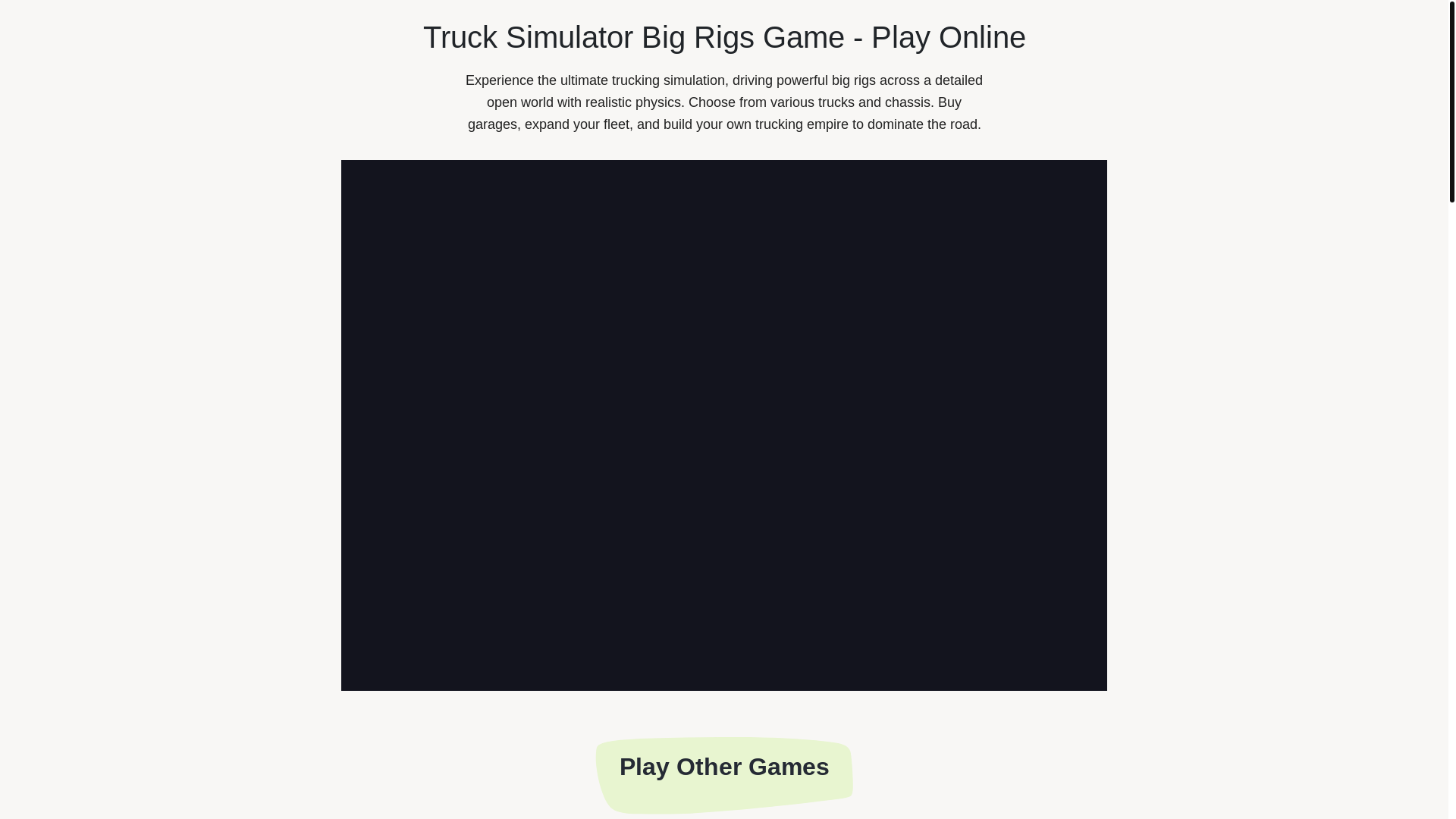 website screenshot of https://trucksimulatorbigrigsgame.pages.dev/