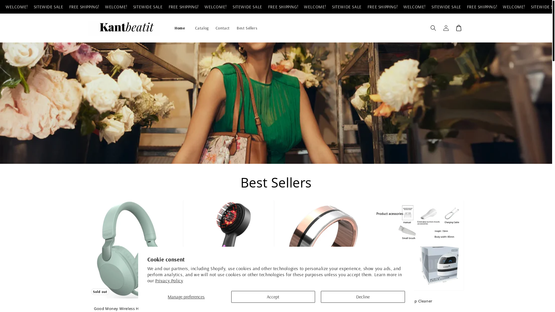 website screenshot of https://kantbeatit.store/