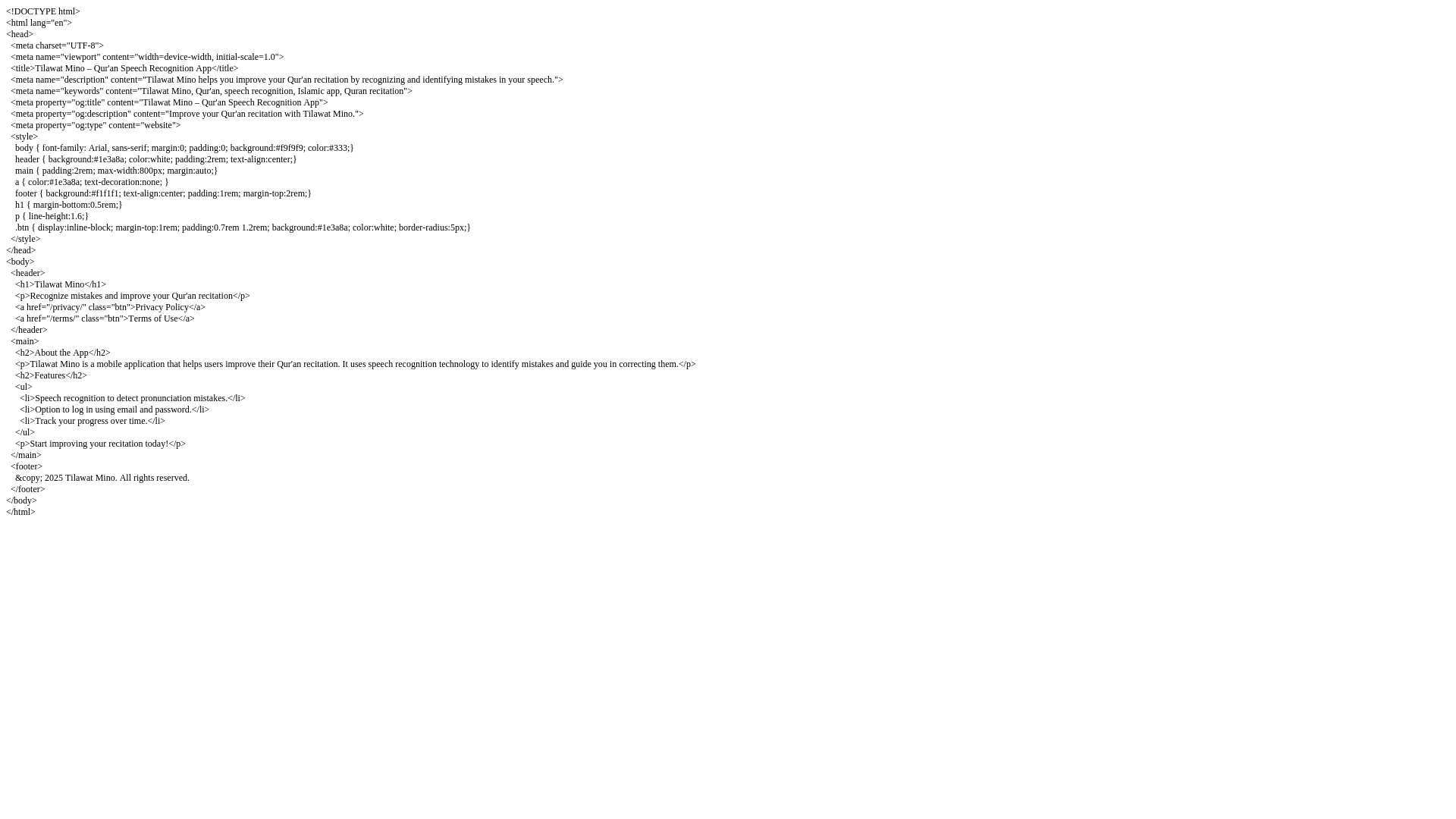 website screenshot of https://tilawatmino.pages.dev/