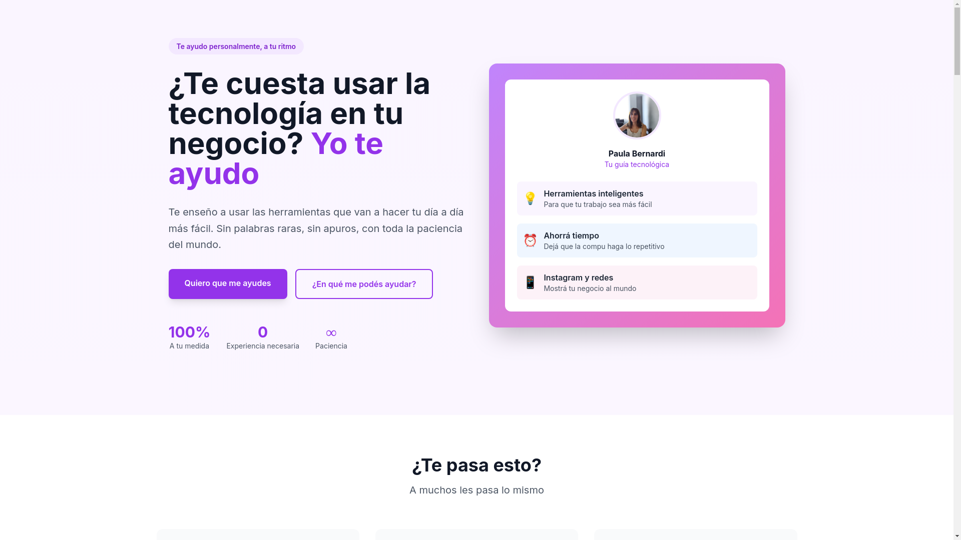 website screenshot of https://paubernardi.ar/