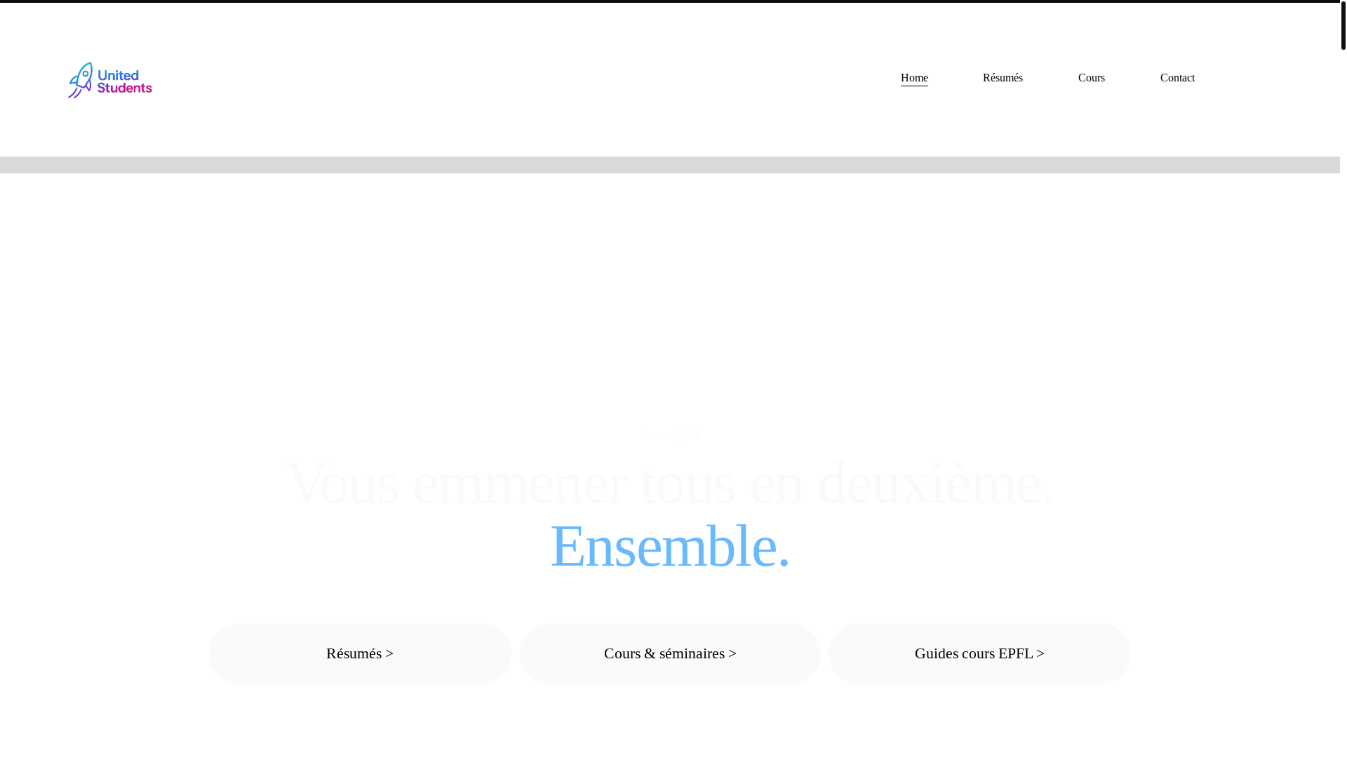 website screenshot of https://unitedstudentslausanne.com/