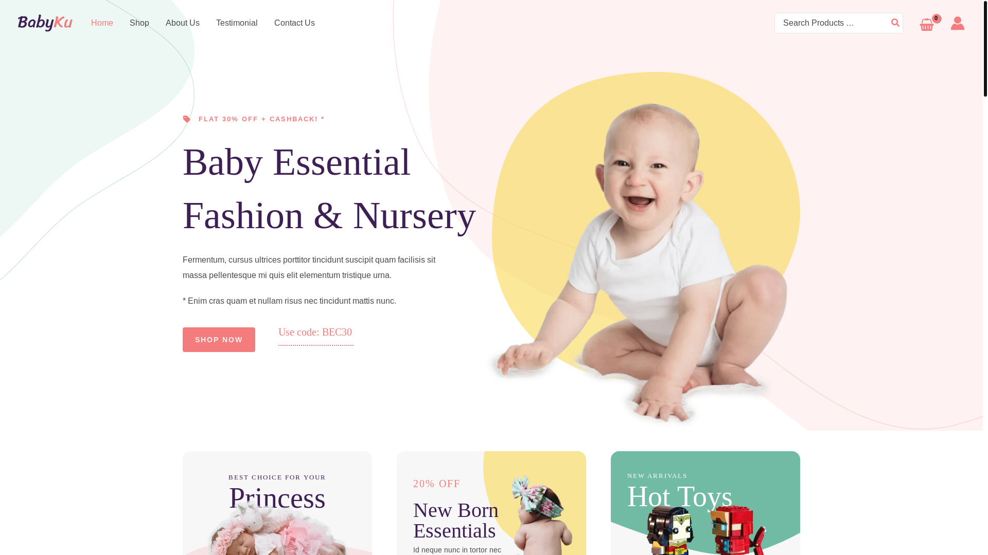 website screenshot of https://thatkidslife.com/