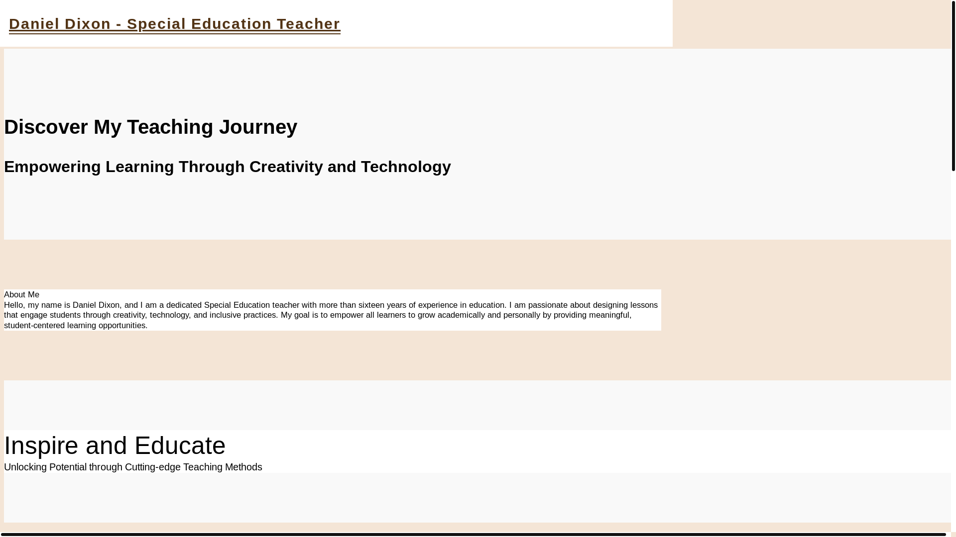 website screenshot of https://danieldixonsped.us/