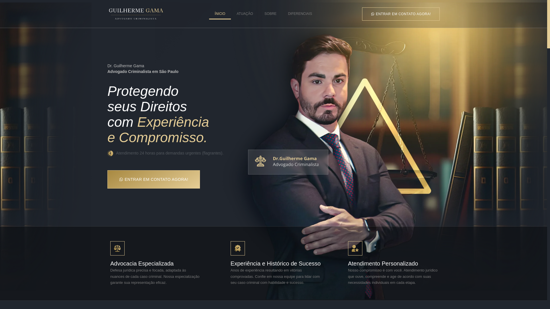 website screenshot of https://drguilhermegamaadv.com/