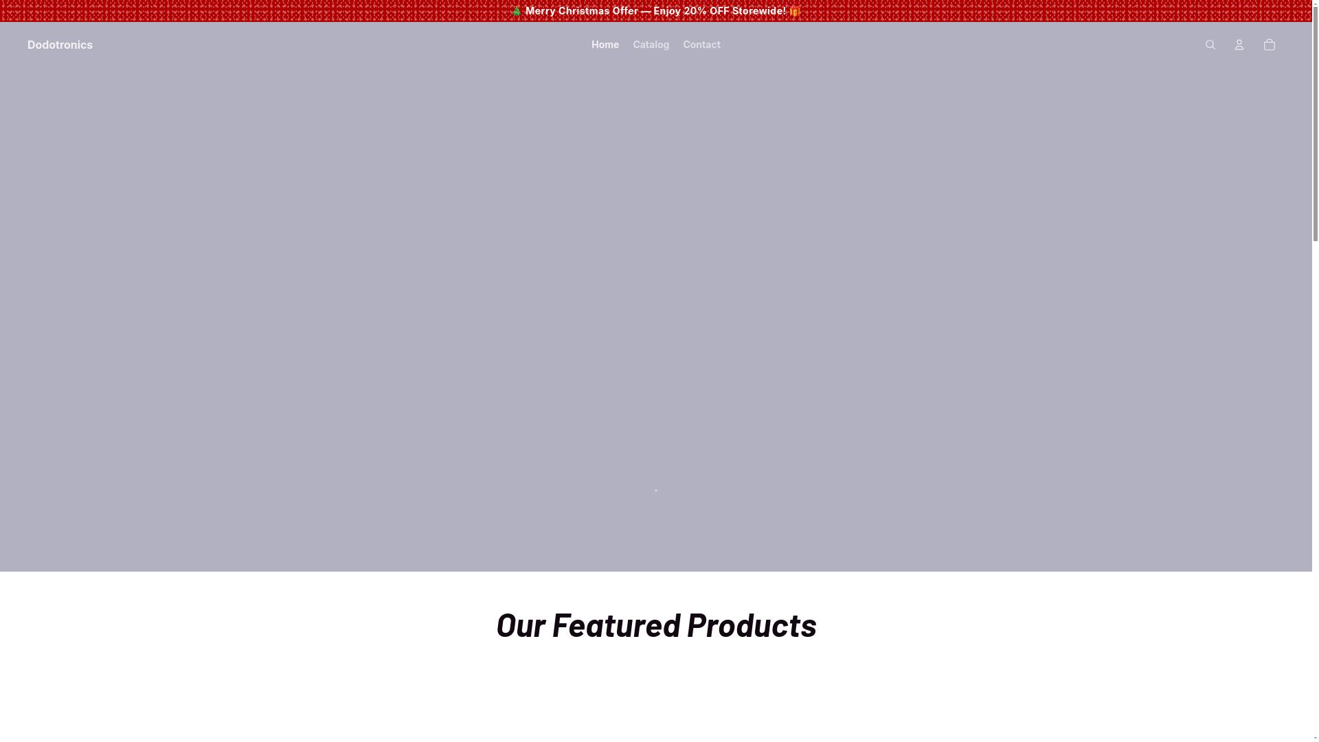 website screenshot of https://dodotronic.store/