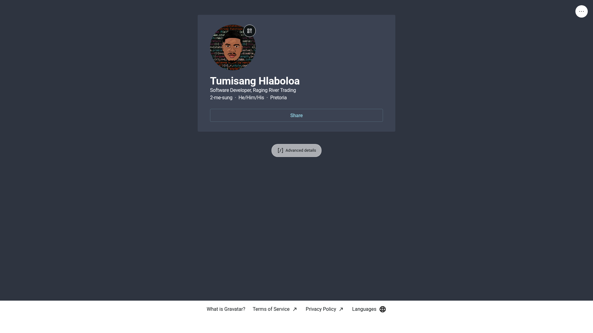website screenshot of https://tumisanghlaboloa.pro/
