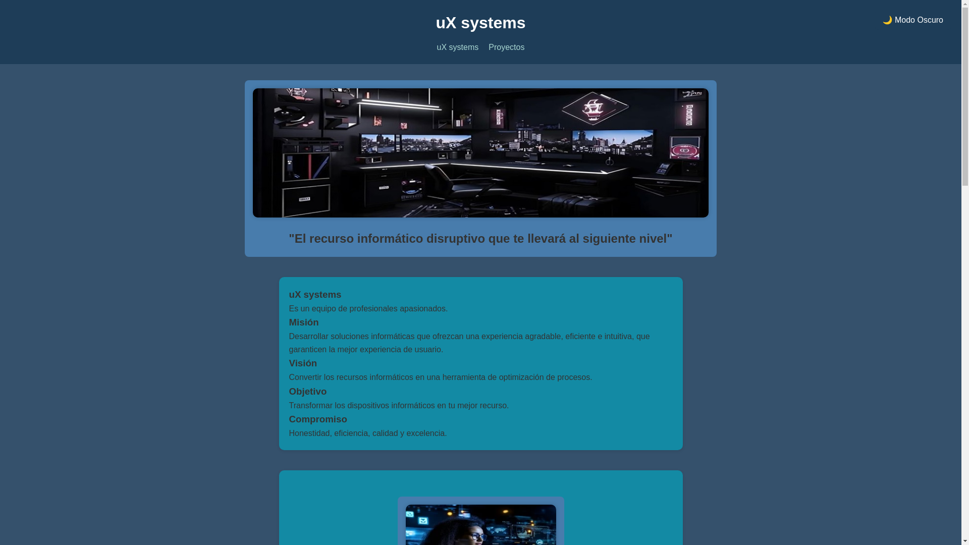 website screenshot of https://uxsystems.cr/