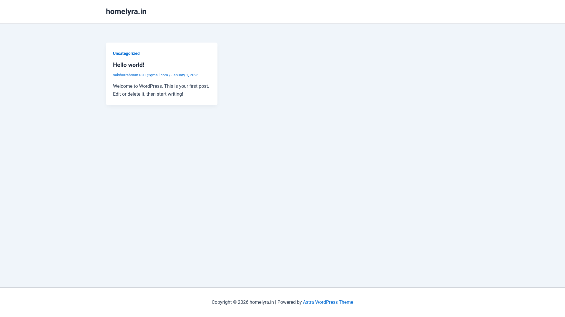 website screenshot of https://homelyra.in/
