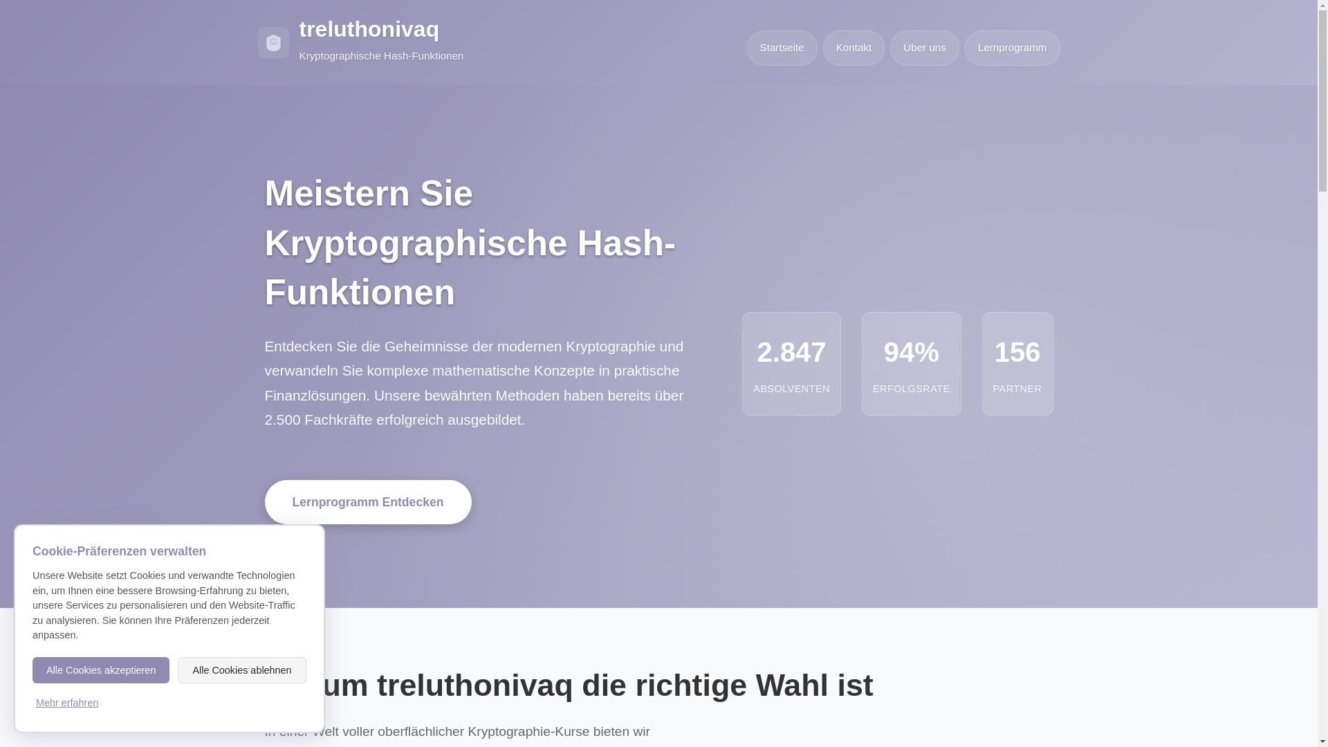 website screenshot of https://treluthonivaq.com/