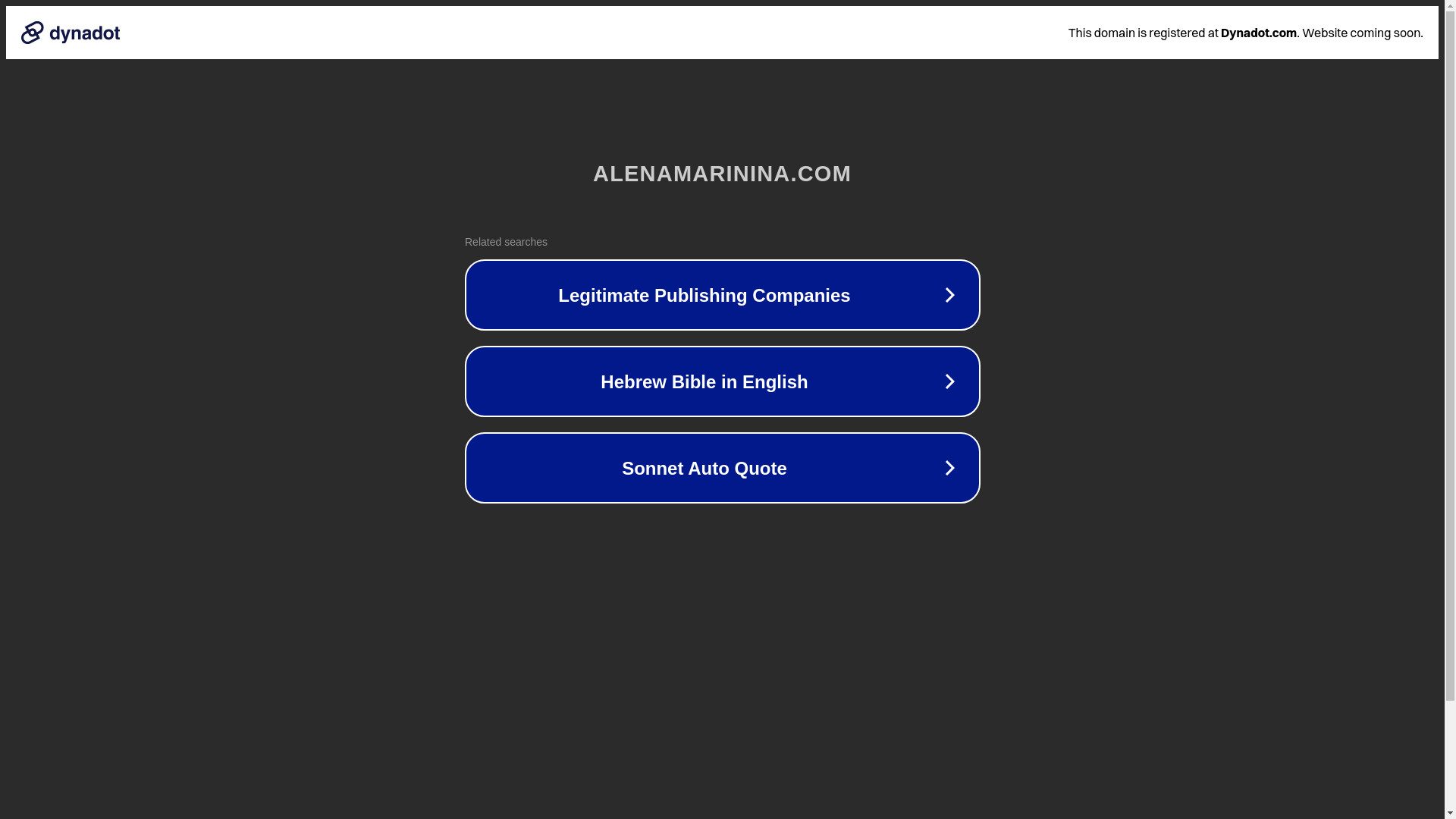website screenshot of https://alenamarinina.com/