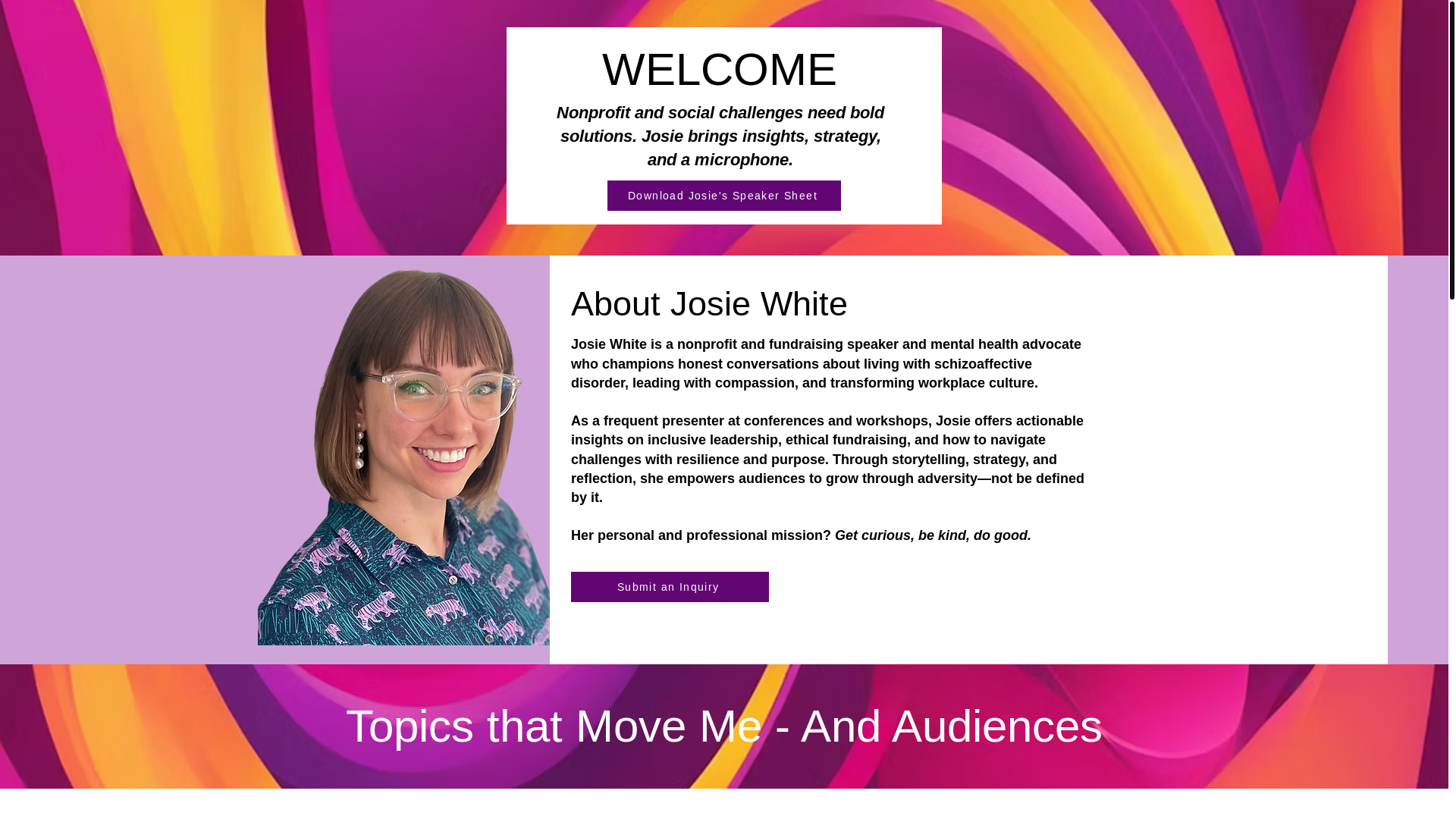 website screenshot of https://speakerjosiewhite.net/