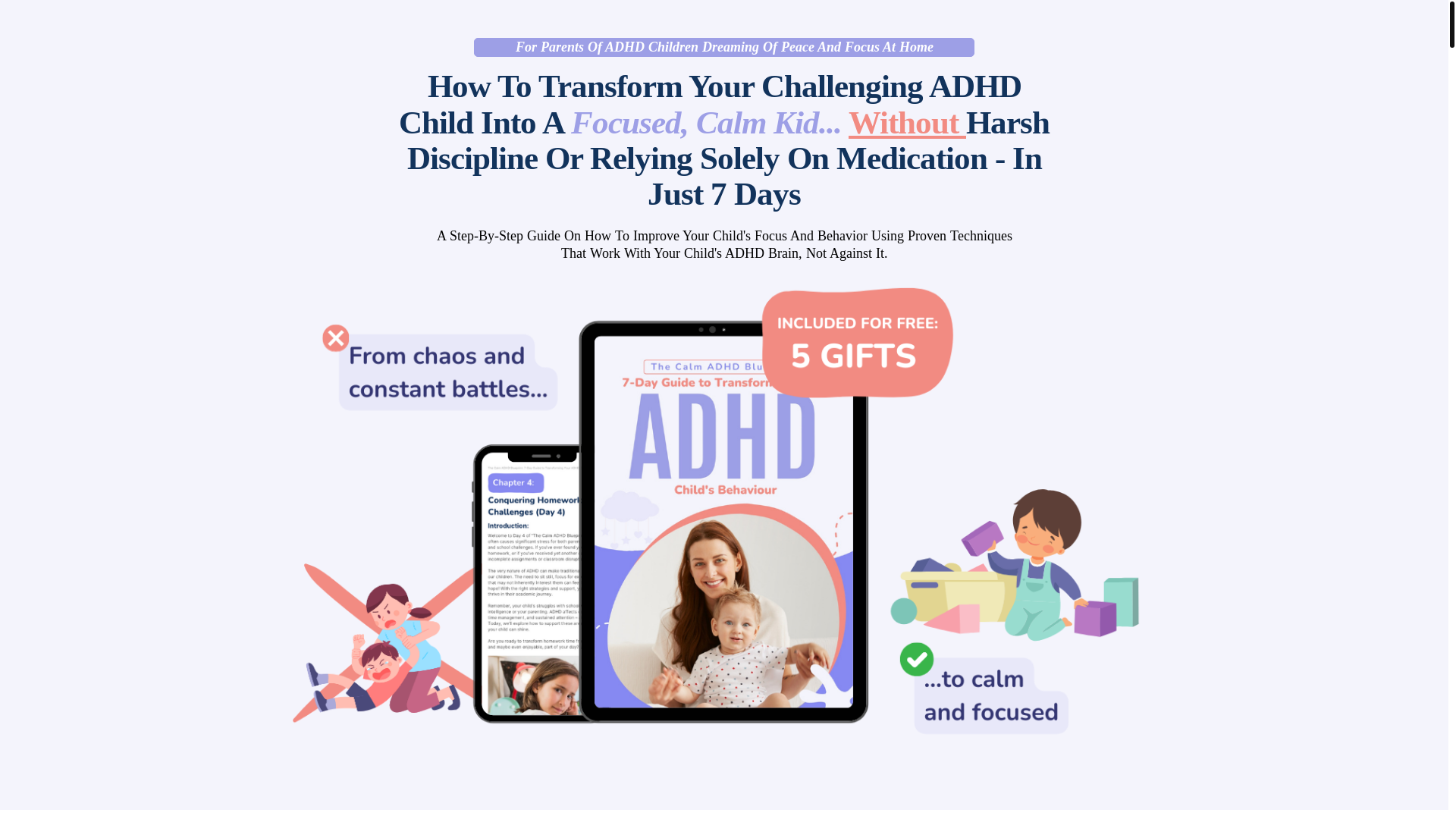 website screenshot of https://adhdpeaceplan.com/