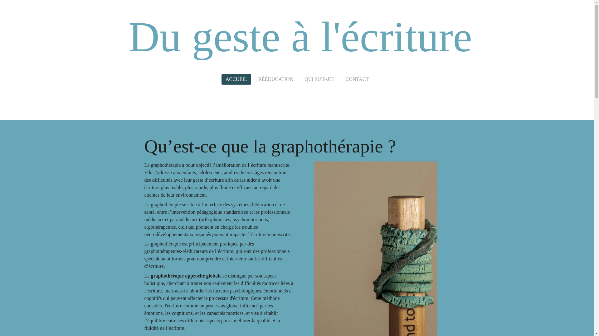 website screenshot of https://dugestealecriture.fr/