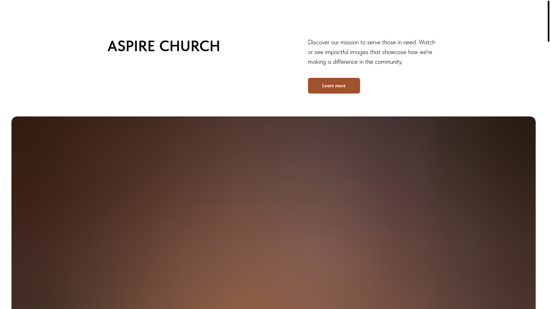 website screenshot of https://aspirechurchapp.com/