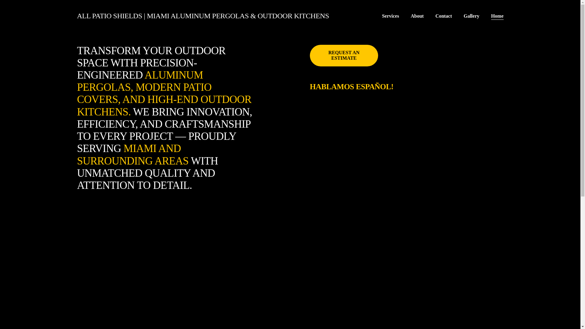 website screenshot of https://allpatioshieldaluminum.com/