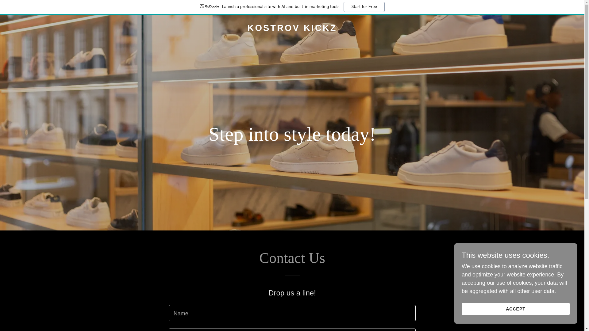 website screenshot of https://kostrovkickz.com/