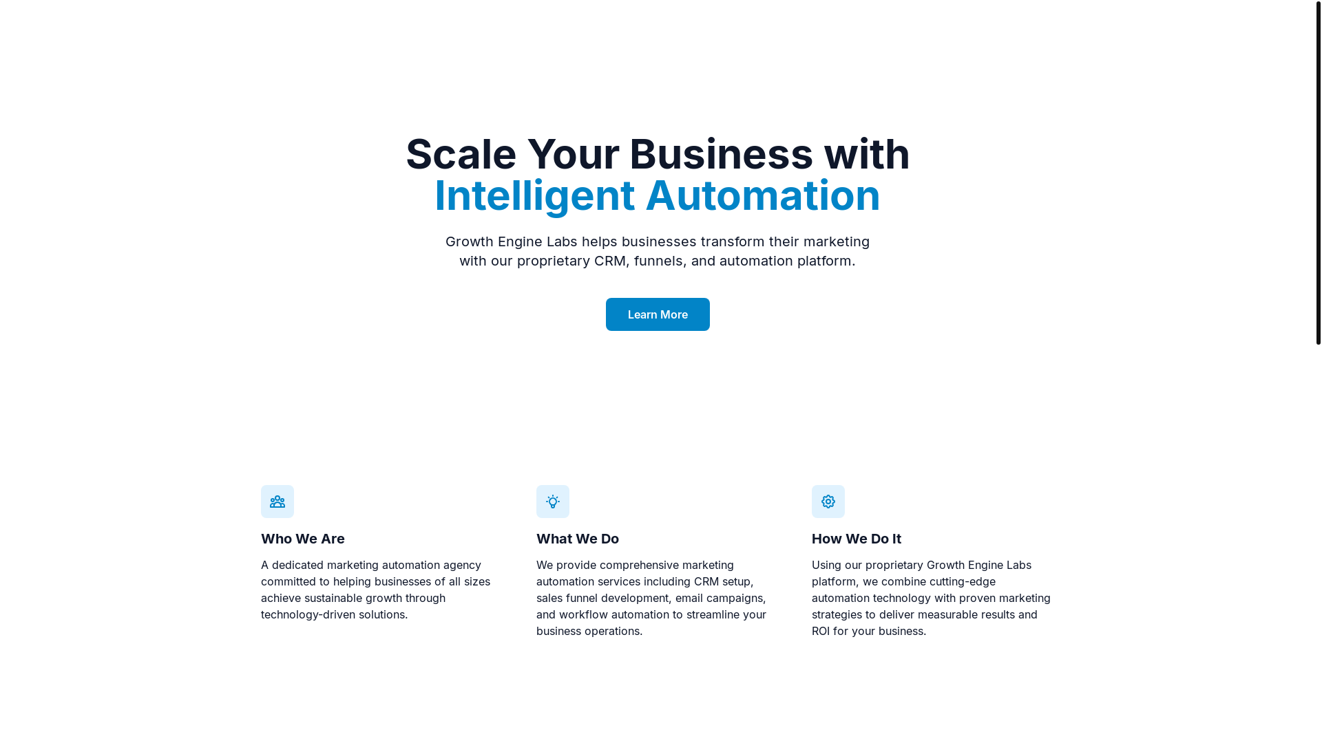 website screenshot of https://growthenginelabs.us/