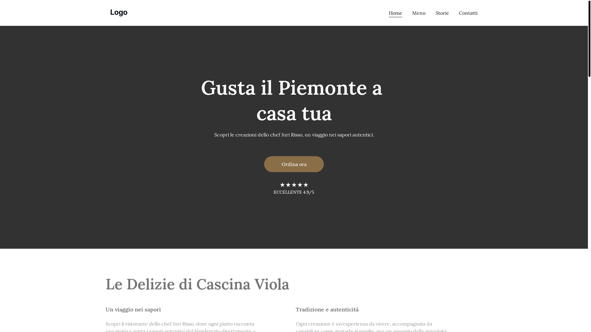 website screenshot of https://ledeliziedicascinaviola.it/