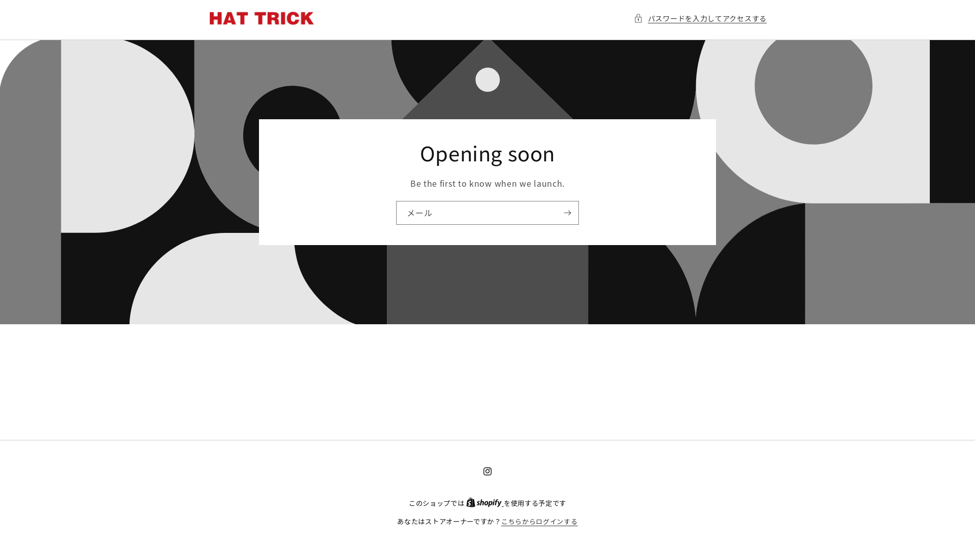 website screenshot of https://hattrick-shop.jp/