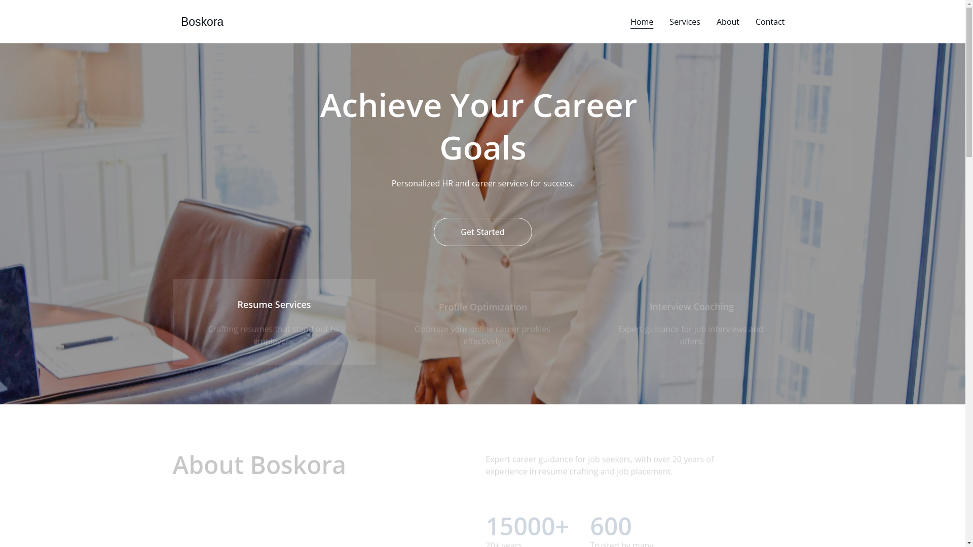 website screenshot of https://boskora.com/