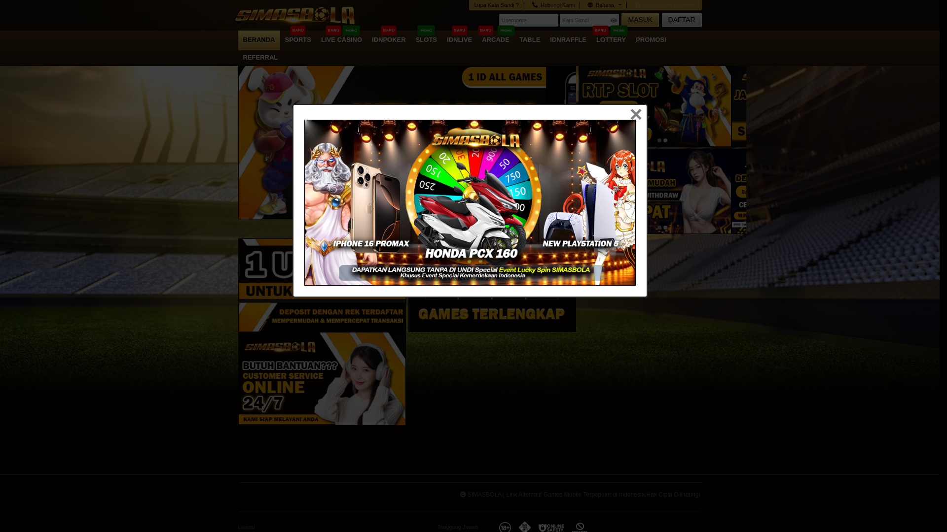 website screenshot of https://menyalasimas.com/