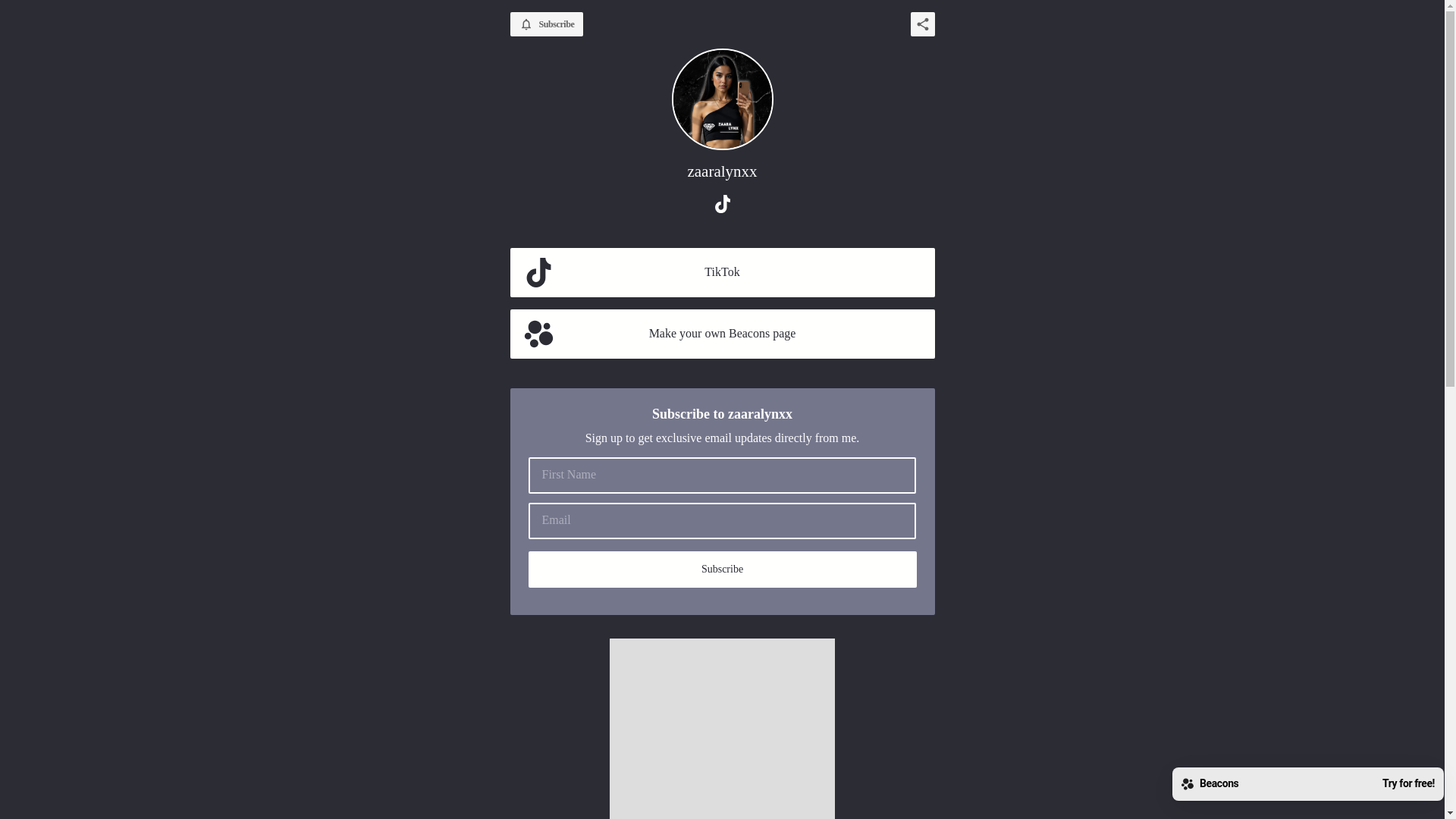 website screenshot of https://zaaralynxx.com/