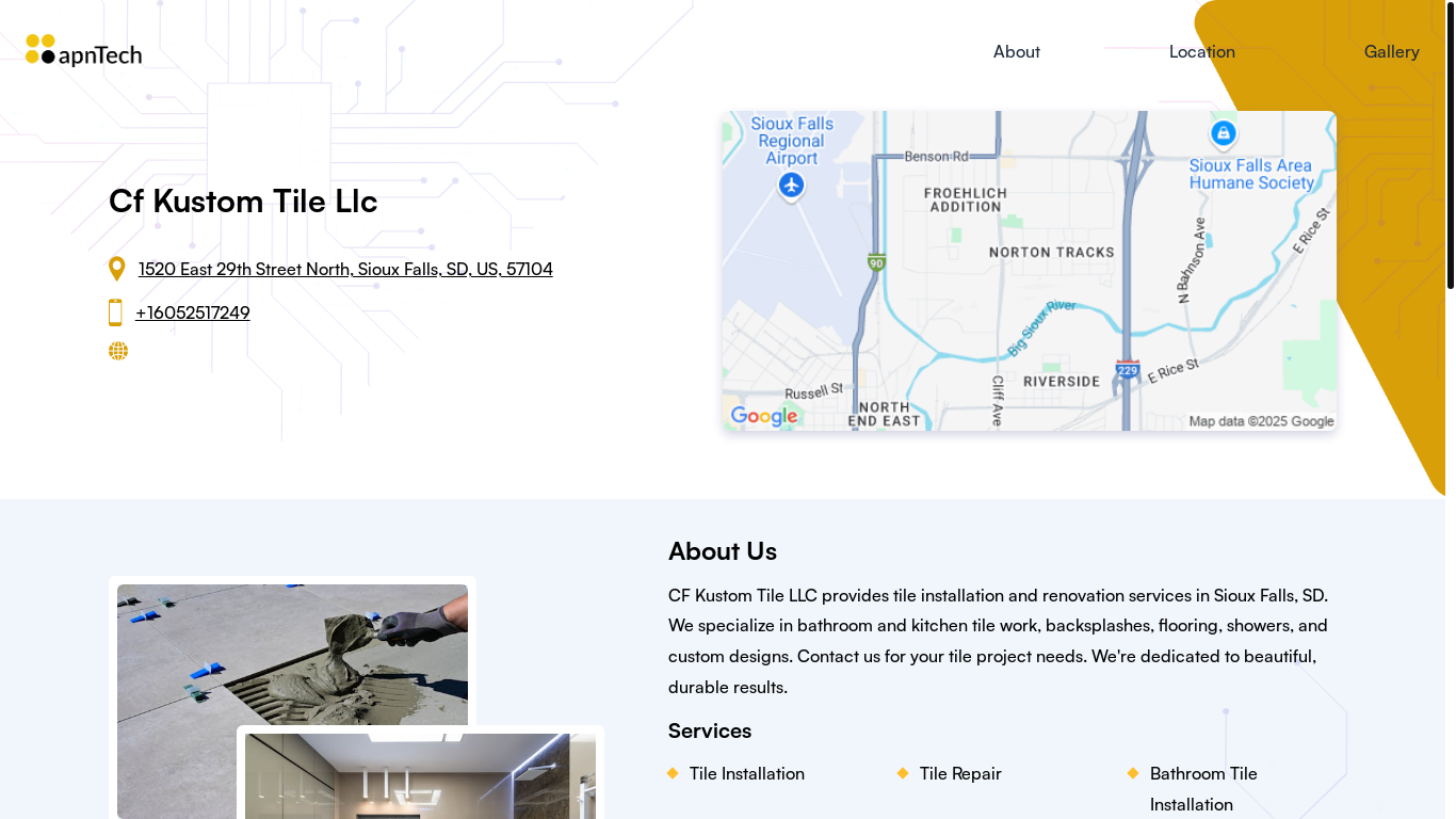 website screenshot of https://cfkustomtilellc.online/