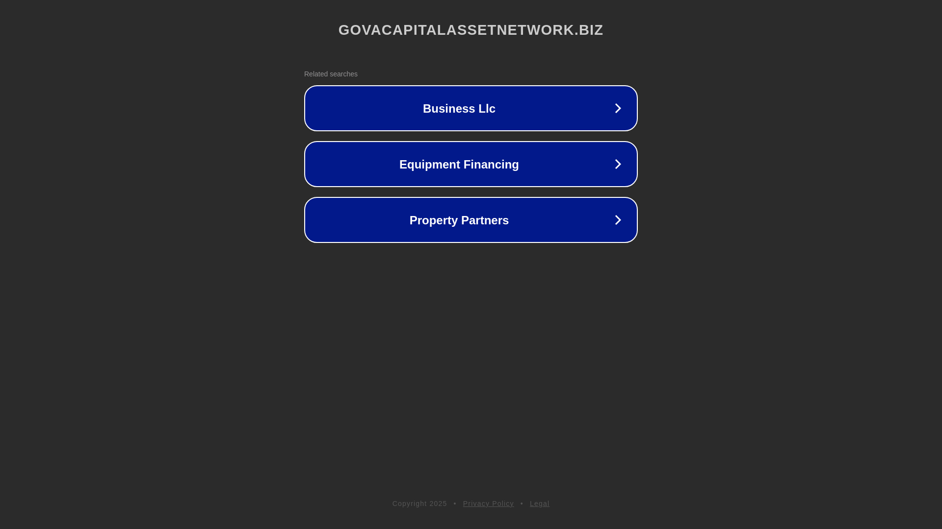 website screenshot of https://govacapitalassetnetwork.biz/
