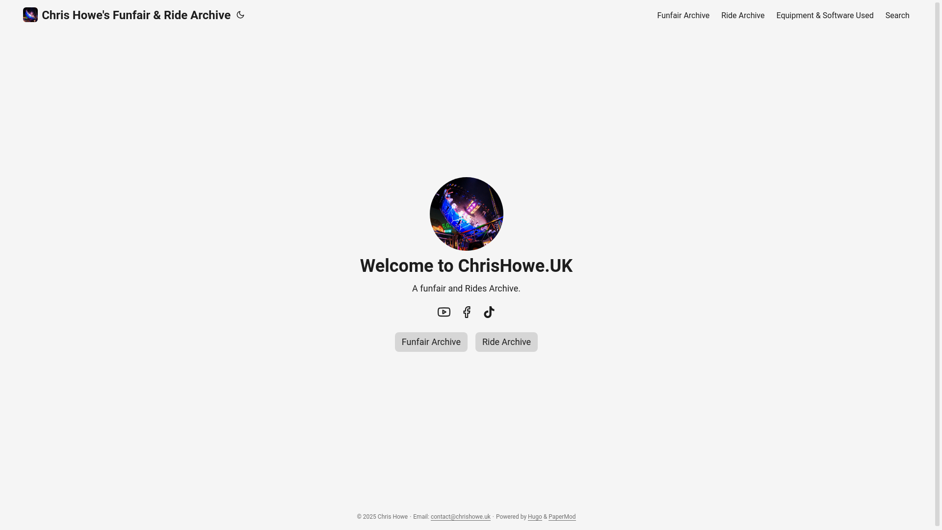 website screenshot of https://chrishowe-uk.pages.dev/